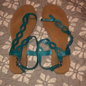 Teal Sandals